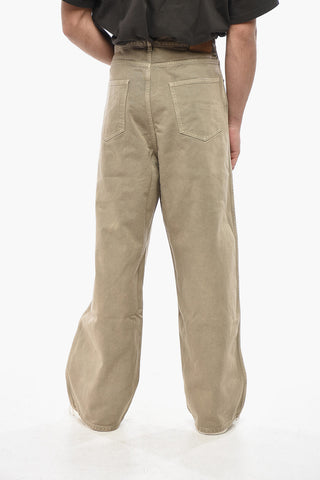 Jeans CHICAGO a Gamba Ampia con Patch in Suede 28cm