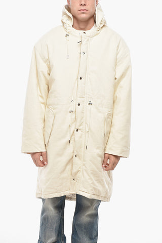 WALES BONNER 패딩 파카 후드와 자수 로고