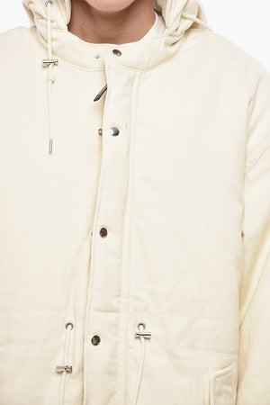 WALES BONNER 패딩 파카 후드와 자수 로고