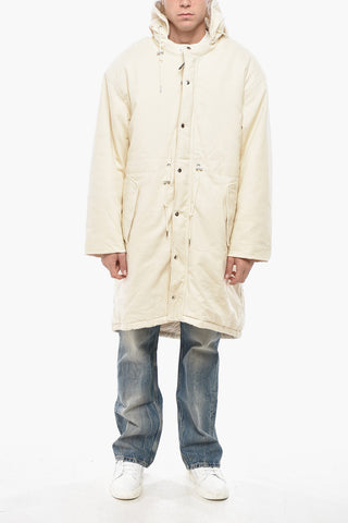 WALES BONNER 패딩 파카 후드와 자수 로고