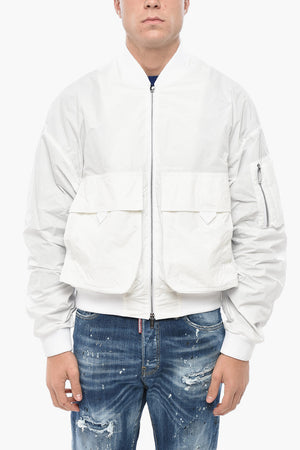 Bomberjacke aus Nylon mit Utility-Taschen