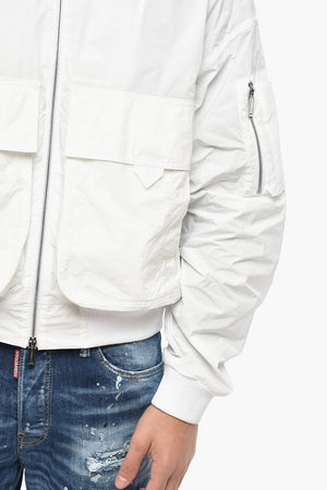 Bomberjacke aus Nylon mit Utility-Taschen