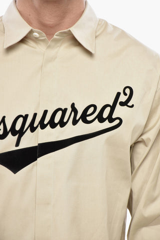 Dropped-Shoulder Shirt COLLEGE with Flocked Logo
