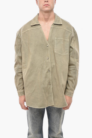 Overshirt aus hellem Denim mit Brusttasche