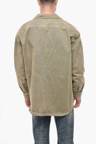 Overshirt aus hellem Denim mit Brusttasche