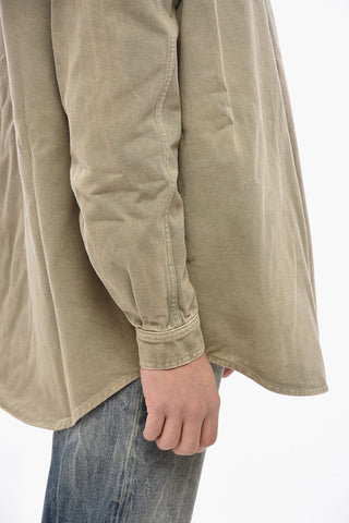 Overshirt aus hellem Denim mit Brusttasche