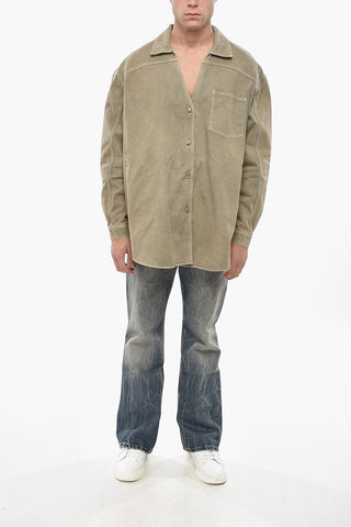 Overshirt aus hellem Denim mit Brusttasche