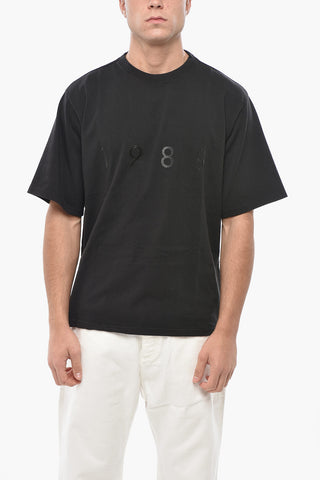 T-Shirt mit Rundhalsausschnitt und Ton-in-Ton-Logo