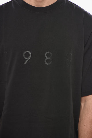 T-Shirt mit Rundhalsausschnitt und Ton-in-Ton-Logo