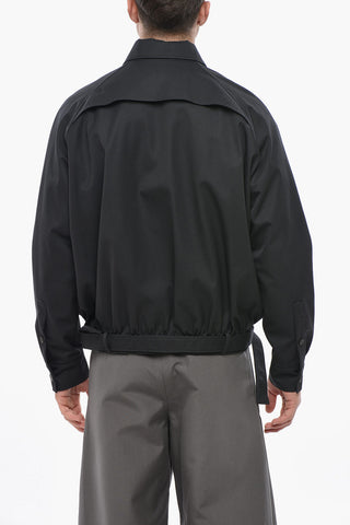Overshirt in Misto Cotone con Cintura