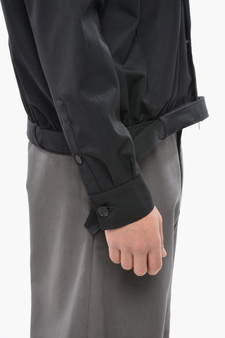 Overshirt in Misto Cotone con Cintura
