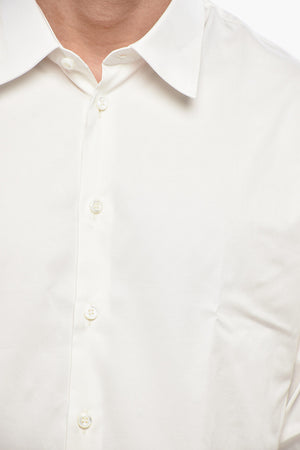 Dropped-Shoulder-Hemd aus Popeline mit gesticktem Logo