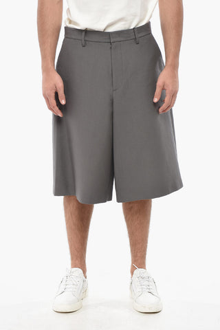 Shorts in Cotone e Seta con Passanti