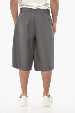 Shorts in Cotone e Seta con Passanti