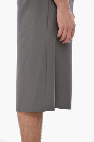 Shorts in Cotone e Seta con Passanti