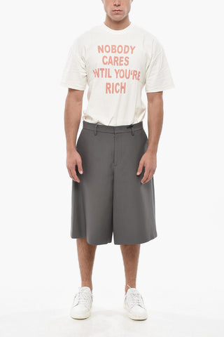 Shorts in Cotone e Seta con Passanti