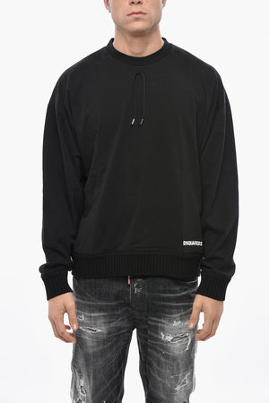 Crewneck Relaxed-Fit T-Shirt With Ribbed Trims