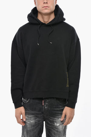 Baumwoll-Fleece-Hoodie Mit Logopatch