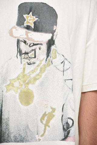 T-Shirt mit Rundhalsausschnitt H-TOWN mit Frontprint