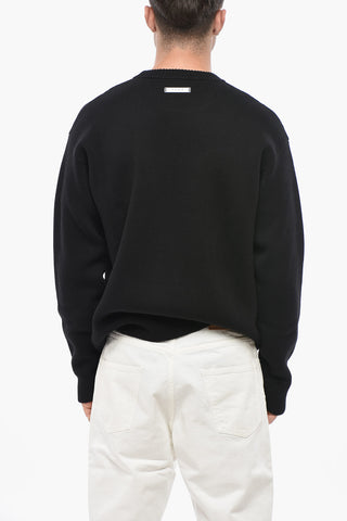 Crew Neck JESUS Cotton Blend Sweater