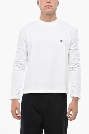 T-Shirt a Maniche Lunghe con Logo Ricamato