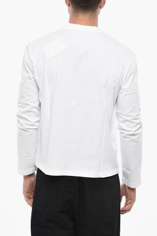 T-Shirt a Maniche Lunghe con Logo Ricamato