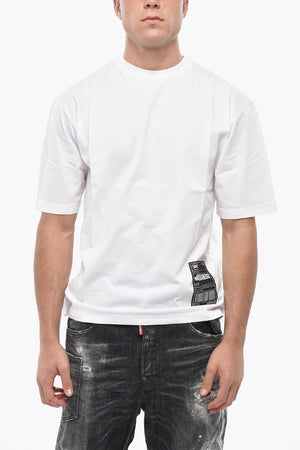 Loose-Fit T-Shirt aus Baumwolle mit Logopatch
