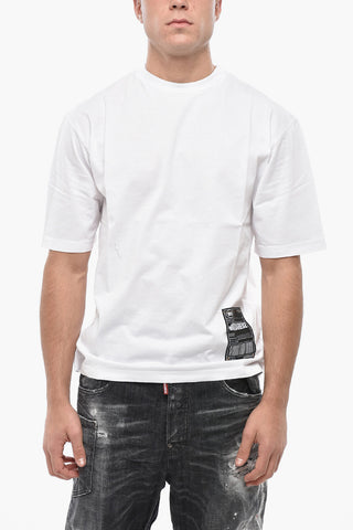 Loose-Fit T-Shirt aus Baumwolle mit Logopatch