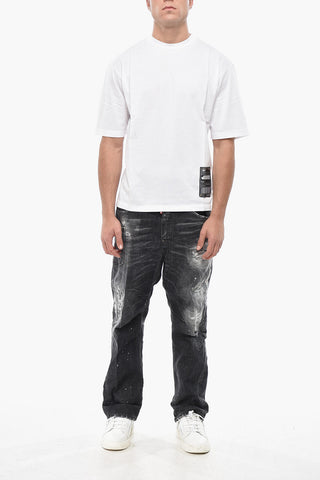 Loose-Fit T-Shirt aus Baumwolle mit Logopatch