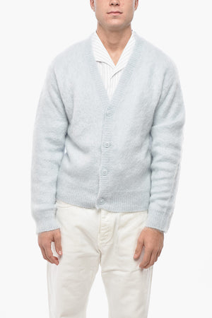 Cardigan in Misto Mohair con Scollo a V