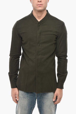 PORTERVILLE Camicia in Flanella di Cotone con Bottoni Automatici