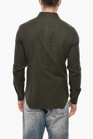 PORTERVILLE Camicia in Flanella di Cotone con Bottoni Automatici