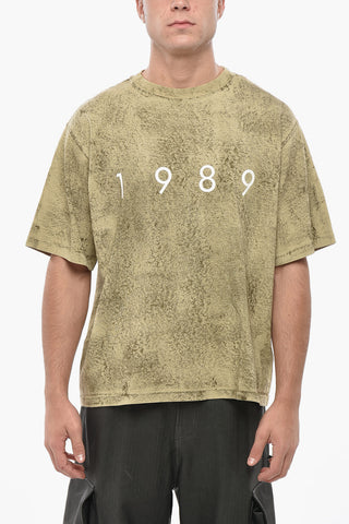 T-Shirt in Cotone con Logo in Rilievo