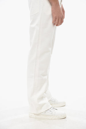 Jeans OSAKA a Gamba Dritta con Patch in Suede 23cm