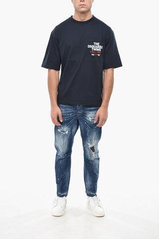 Loose-Fit T-Shirt mit Rundhalsausschnitt und Brusttasche
