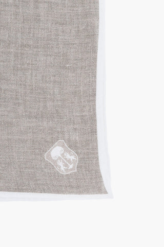 Fazzoletto da Taschino in Lino con Bordo a Contrasto