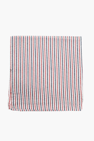 CC COLLECTION Silk-Blend Striped Pocket Square