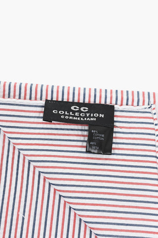 CC COLLECTION Einstecktuch aus Seidenmischung mit Streifen
