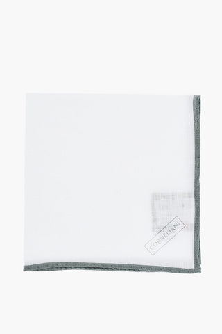 Fazzoletto da Taschino in Lino con Bordo a Contrasto