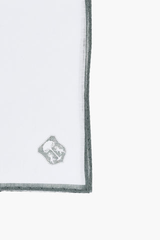 Fazzoletto da Taschino in Lino con Bordo a Contrasto
