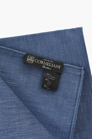 Einfarbiges Einstecktuch aus Leinenmischung