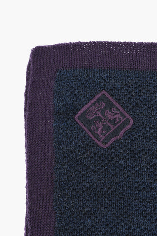 Einstecktuch aus Wolle mit kontrastierendem Rand