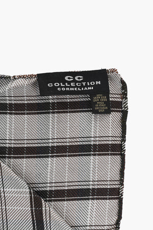 CC COLLECTION Fazzoletto da Taschino in Seta a Quadri