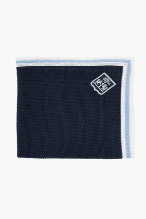 Cotton Pocket Square with Contrast Border
