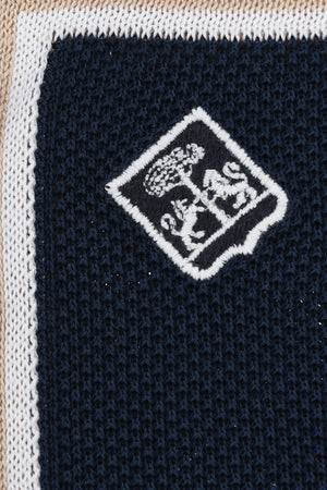 Cotton Pocket Square with Contrast Border