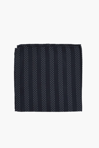 CC COLLECTION Striped Silk Pocket Square