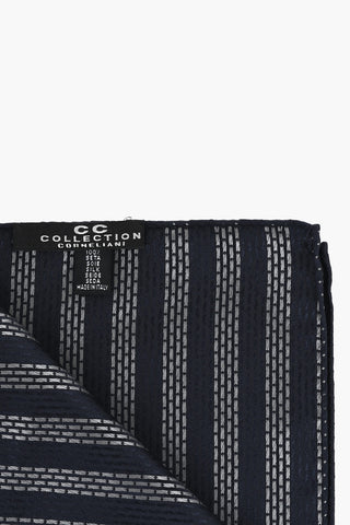 CC COLLECTION 스트라이프 실크 포켓치프