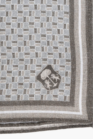 Einstecktuch aus reinem Leinen mit Muster