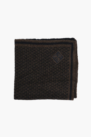 Silk and Cashmere Pocket Square with Jacquard Pattern