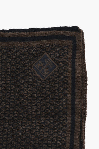 Silk and Cashmere Pocket Square with Jacquard Pattern